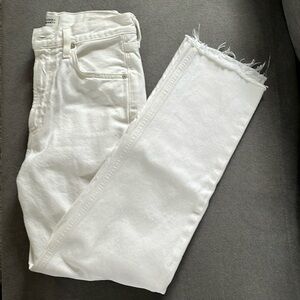 Citizens of Humanity Daphne crop white denim